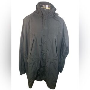 Boulder Creek Trading Co Black Lined Hooded Windbreaker Jacket Men’s 6XL